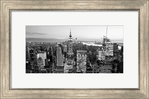 Framed Aerial View of Manhattan, NYC 1 Print