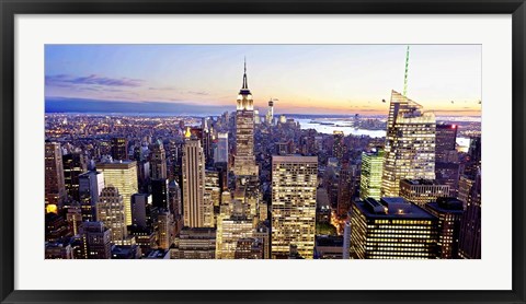 Framed Aerial View of Manhattan, NYC 2 Print