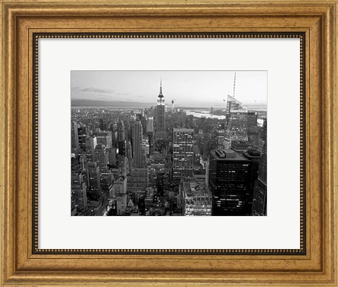 Framed Skyline of Midtown Manhattan, NYC Print