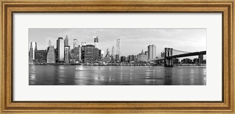 Framed Manhattan and Brooklyn Bridge, NYC 1 Print