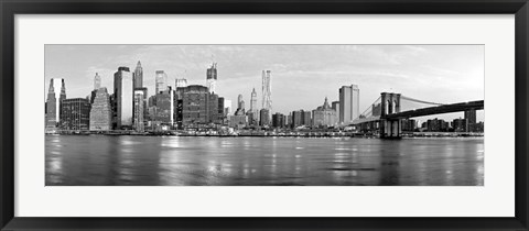 Framed Manhattan and Brooklyn Bridge, NYC 1 Print