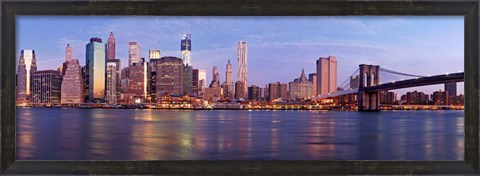 Framed Manhattan and Brooklyn Bridge, NYC 2 Print