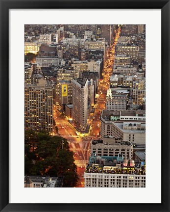 Framed Aerial View of Flatiron Building, NYC Print