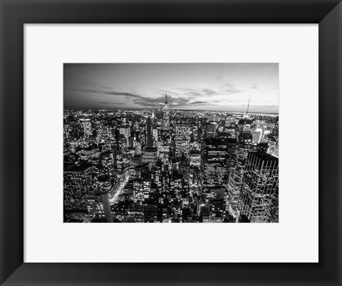 Framed Manhattan Skyline with the Empire State Building, NYC Print