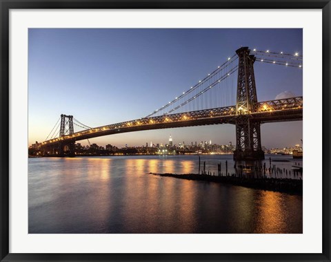 Framed Queensboro Bridge and Manhattan from Brooklyn, NYC Print