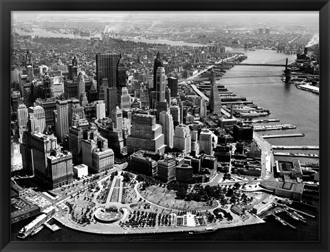 Framed Aerial View of Manhattan Print