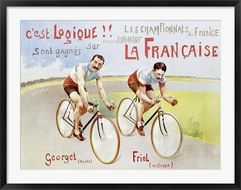 Framed Cycles Diamant, 1906 Print