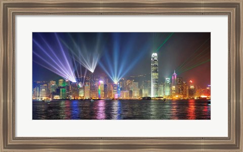 Framed Symphony of Lights, Hong Kong Print