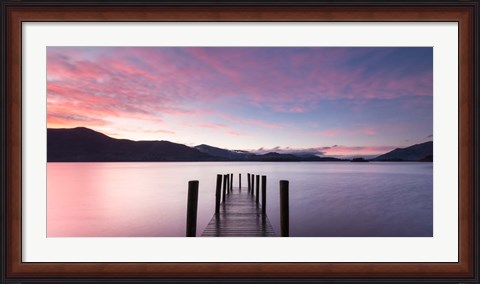 Framed Twilight on Lake, UK Print