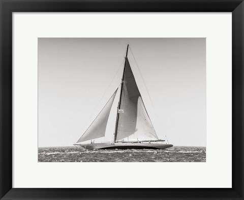 Framed Classic  Racing Sailboat Print