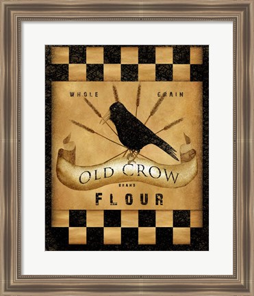 Framed Old Crow Flour Print