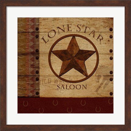 Framed Lone Star Print