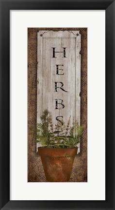 Framed Herbs Print