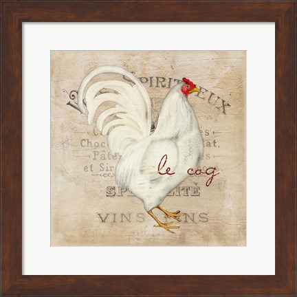 Framed French Rooster Print