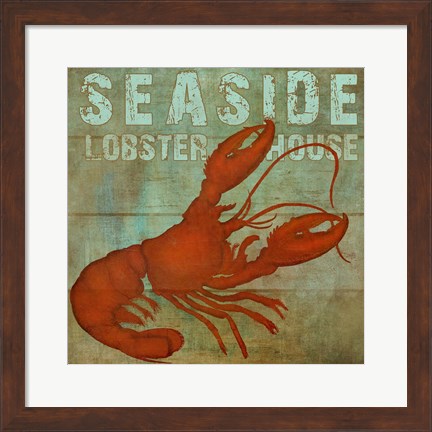 Framed Seaside Lobster Print