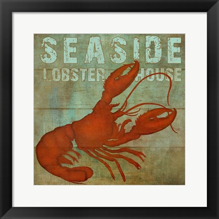 Framed Seaside Lobster Print