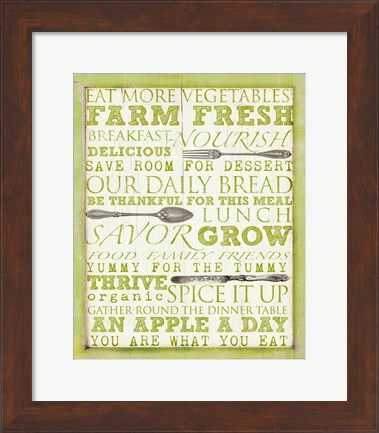 Framed Farm Fresh Typography Print