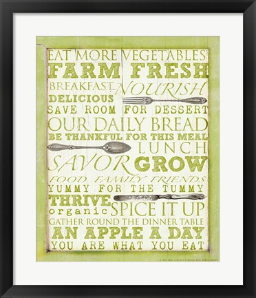 Framed Farm Fresh Typography Print