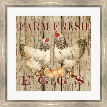 Framed Farm Fresh Eggs II Print