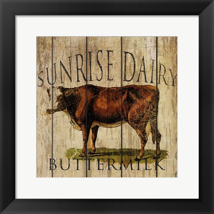 Framed Sunrise Dairy Print