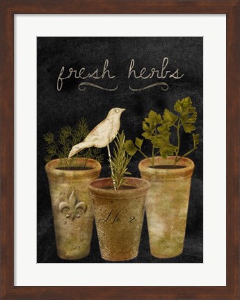 Framed Fresh Herbs Print