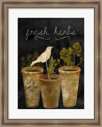 Framed Fresh Herbs Print