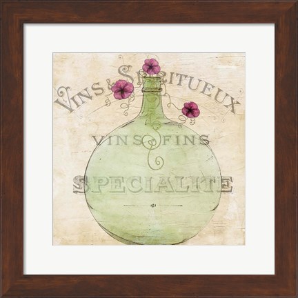 Framed Vin de Beaurdeaux Print