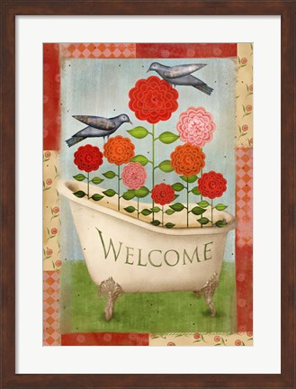 Framed Garden Bath Tub Print