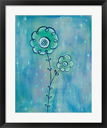 Framed Magical Flowers II Print