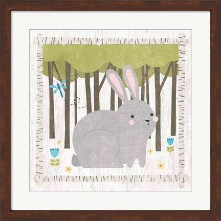 Framed Woodland Hideaway Bunny Print