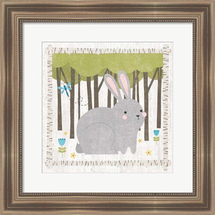 Framed Woodland Hideaway Bunny Print