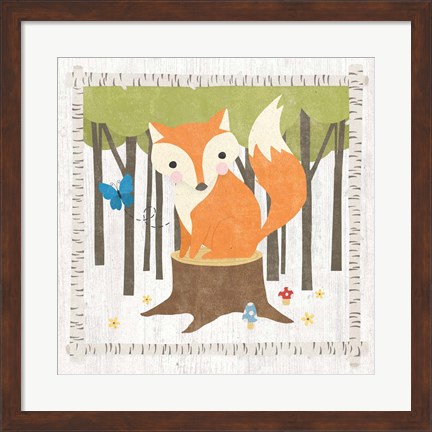 Framed Woodland Hideaway Fox Print