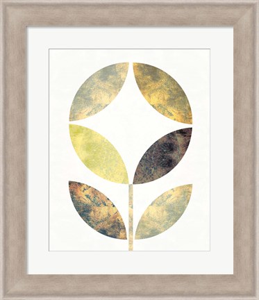 Framed Golden Flower II Print