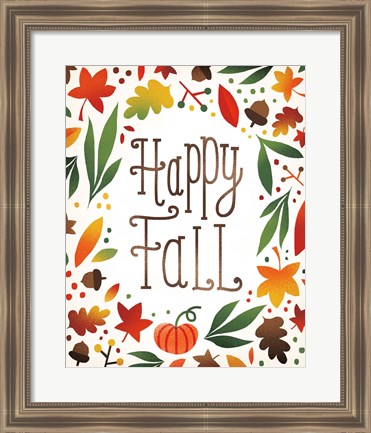 Framed Harvest Time Happy Fall Print