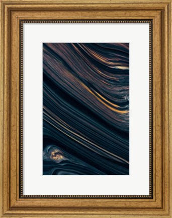 Framed Mahogany Goldsheen Obsidian Print