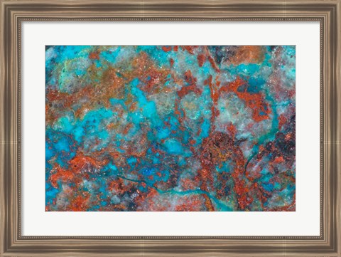 Framed Shattuckite Vulture Mountain Arizona 4 Print