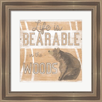 Framed Lodge Life III Print