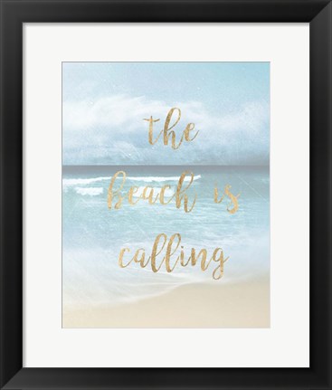 Framed Beach is Calling Print