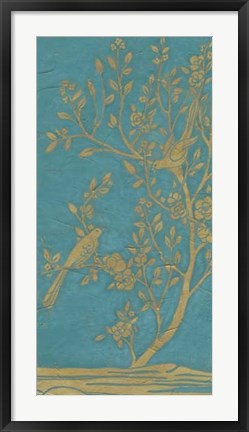 Framed Topaz Chinoiserie I Print