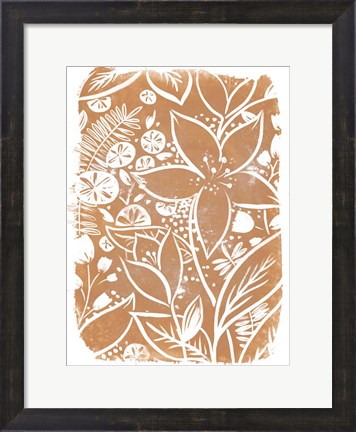 Framed Garden Batik V Print