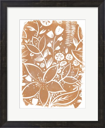 Framed Garden Batik VI Print