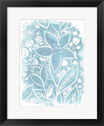 Framed Garden Batik VII Print