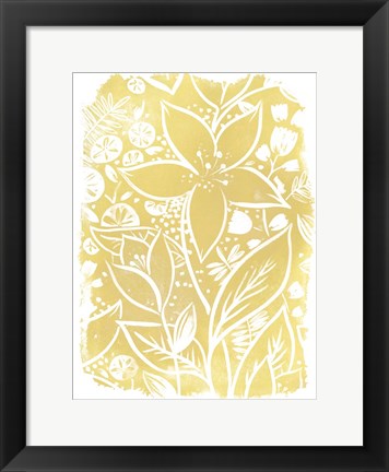 Framed Garden Batik IX Print