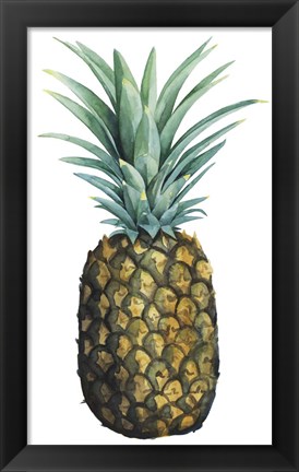 Framed Watercolor Pineapple I Print