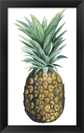 Framed Watercolor Pineapple II Print