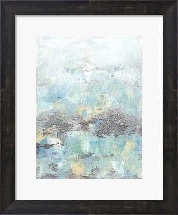 Framed Cerulean Reflections I Print