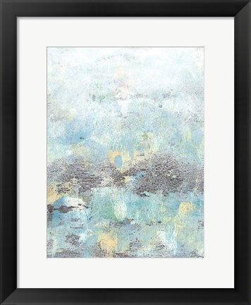 Framed Cerulean Reflections I Print