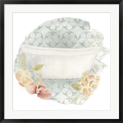 Framed Garden Romance Bath I Print