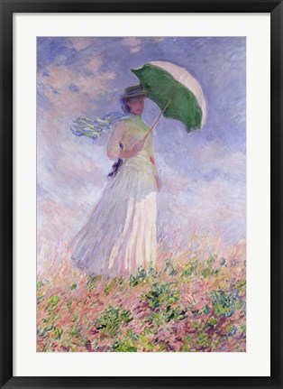 Framed Woman with a Parasol turned to the Right, 1886 Print