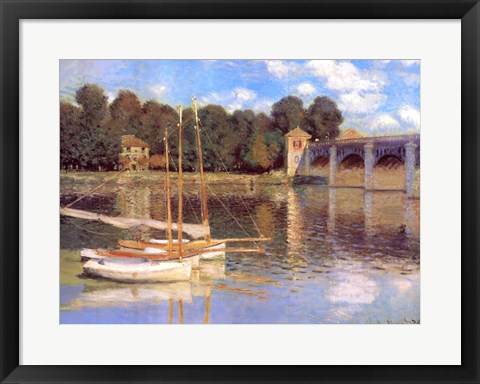 Framed Bridge at Argenteuil Print